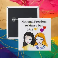 National Freedom to Marry Day February 12th Button