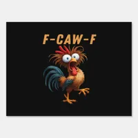F-Caw-F Gothic Crow Humor Funny Vintage Style Sign