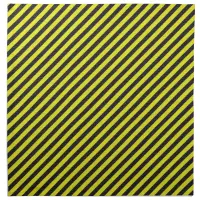 Thin Black and Yellow Diagonal Stripes Napkin