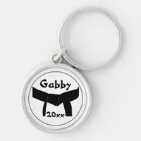 Martial Arts Black Belt  Keychain