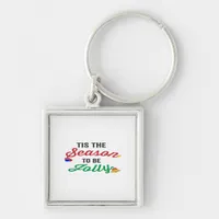 Tis The Season To Be Careful Classic Stickers Keychain