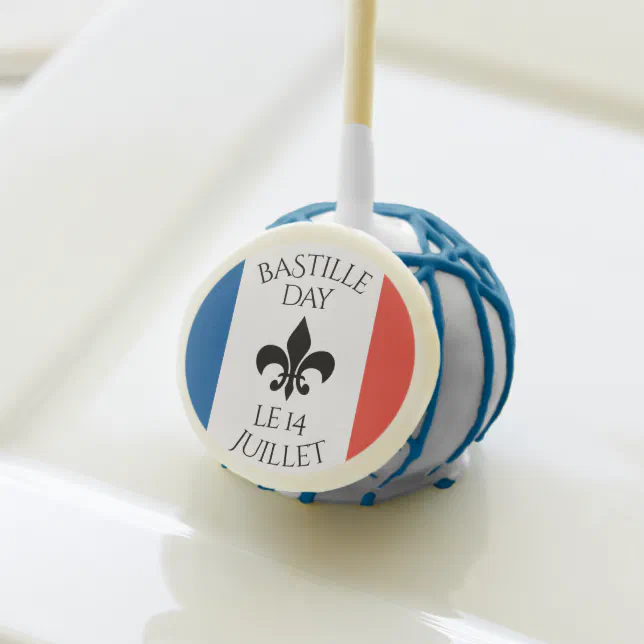 Bastille Day Fleur-de-Lis Tricolore France Flag Cake Pops