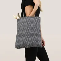 Tote Bag (ao) - Woven Snakeskin Pattern in Gray