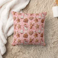 Gingerbread Cookies Christmas Throw Pillow