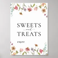 Wildflower Sweet and Treats Wedding Sign 