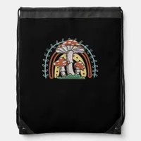 Cottagecore  Mushroom Goblincore Mycology Natureco Drawstring Bag