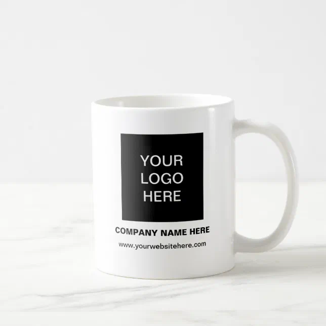 Custom Minimalist Add Company Logo Mug