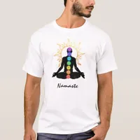 *~* Namaste Universe Sun Meditate Lotus Pose Man T-Shirt