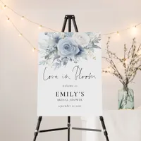 Dusty Blue Florals Welcome Bridal Shower  Foam Board