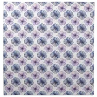 Floral Watercolor Pattern Lavender and Blue Cloth Napkin