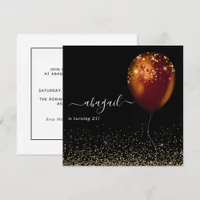  Dark Iridescent Balloons Birthday Party Invitatio Invitation