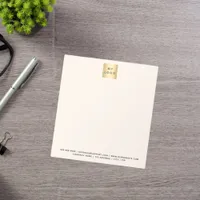 Beige business company logo notepad