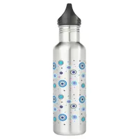 Abstract Circles and Dots Stainless Steel Water Bottle