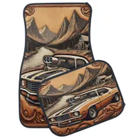 Classic Muscle Car in Nature Car Floor Mat