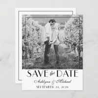 BUDGET Modern Art Deco Photo Save the Date