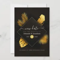 Black and Gold Change The Date Save The Date