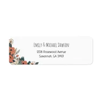 Elegant Floral Rustic Wedding  Label