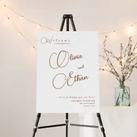 Minimalist Terracotta Wedding Welcome sign