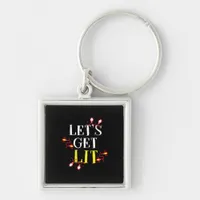 Let's Get Lit Holiday Christmas Classic Keychain