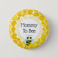 Mommy to Bee Honeycomb Baby Shower Button