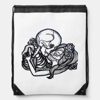 Till Death Do Us Part Classic – Spooky Skeleton Sl Drawstring Bag