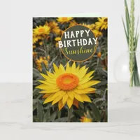 Happy Energy Paper Daisy Flower Happy Birthday Card