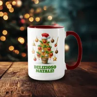 Funny Spaghetti Christmas Tree Delizioso Natale! Mug