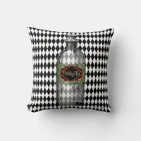 Drink Me Vintage Potion Bottle Throw Pillow