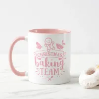 Christmas Baking Team Cute Pink Holiday Mug