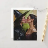 Two Beautiful Witches Kiss Pride Series Postcard