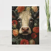 Adorable Cow in the Flowers All Occasions  Card