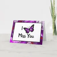 Purple Butterfly | I Miss You Card