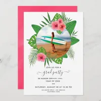 Exotic Tropical Island Graduation Party Invitation