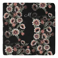 Baroque-Inspired Botanical Soft Pinks and Greens Trivet