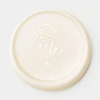 Single Rose Live Love Wax Seal Sticker