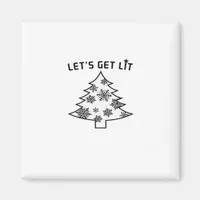 Let's Get Lit Christmas Tree Holiday Lights Essent Magnet