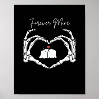 Mine, Valentines Day Classic - Skeleton Hands Hear Poster
