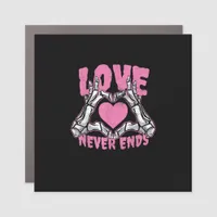 Valentines Day Heart Skeleton Hands Heart Car Magnet
