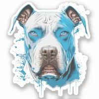 Pitbull with Blue Eyes | Dog Lover's  Sticker