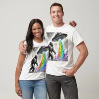 Bigfoot and the Rainbow UFO T-Shirt