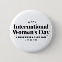 Happy International Women's Day | March 8th Button