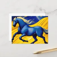 Blue Horse Postcard