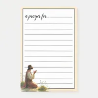 Jesus Praying in Garden War Room Prayer Post-it Notes