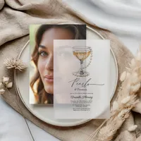 Pearls & Prosecco Champagne Bridal Shower Vellum Invitations