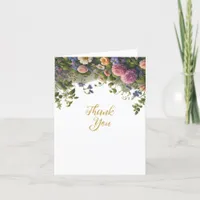 Enchanted Garden Countryside Floral Thank You Card