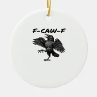 F Caw F Essential Vintage Graphic Look Ceramic Ornament