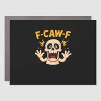 Halloween F-Caw-F Skull Car Magnet