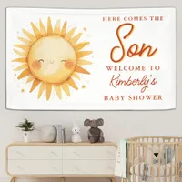 Here Comes The Son Boho Cute Welcome Baby Shower Banner