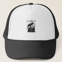 Funny F-Caw-F Crow Funny Halloween Retro Classic Trucker Hat