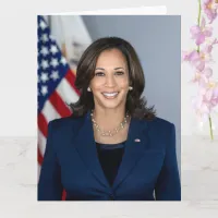 Vice President Kamala Harris Portrait Birthday Card